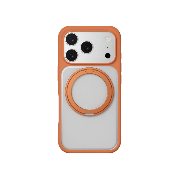MAGEASY iPhone 17 Pro - MagStand 360 M 磁吸旋轉支架防摔手機殼（支援MagSafe）- 珊瑚
