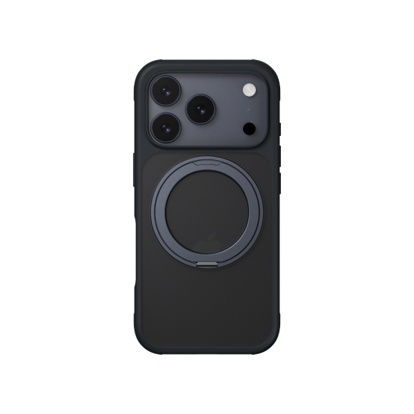 MAGEASY iPhone 17 Pro - MagStand 360 M 磁吸旋轉支架防摔手機殼（支援MagSafe）- 午夜