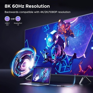 Ugreen 8K60Hz USB-C to DisplayPort 14 轉接線  CM654 15575