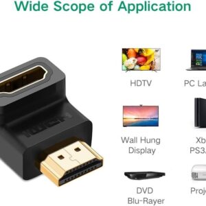 UGREEN 8211 HDMI 公對母轉接頭 L型 90度向下  HD112 20109