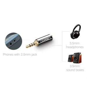 Ugreen 25mm 公 對 35mm 母 轉接頭 Jack  Mini Jack 一件  20501