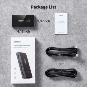 Ugreen 8211 USB 30 切換器2 台電腦共享 4 個 USB 端口USB 切換器  US216 30768