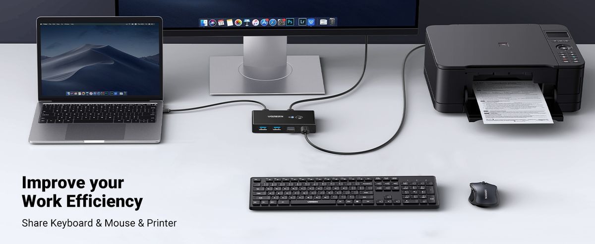 Ugreen 8211 USB 30 切換器2 台電腦共享 4 個 USB 端口USB 切換器  US216 30768