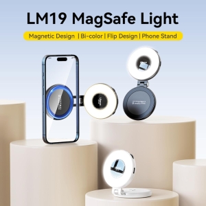 ULANZI 優籃子 LM19 Magsafe 磁吸補光燈 8211  黑色  迷你便攜  三色溫調節  送引磁片 適用所有手機  48532002-L049GBB1