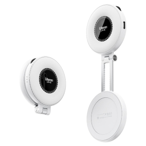 ULANZI 優籃子 LM19 Magsafe 磁吸補光燈 8211  白色  迷你便攜  三色溫調節  送引磁片 適用所有手機  48532001-L015