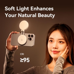 ULANZI 優籃子 LM19 Magsafe 磁吸補光燈 8211  黑色  迷你便攜  三色溫調節  送引磁片 適用所有手機  48532002-L049GBB1