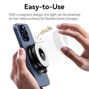 ULANZI 優籃子 LM19 Magsafe 磁吸補光燈 8211  黑色  迷你便攜  三色溫調節  送引磁片 適用所有手機  48532002-L049GBB1