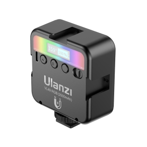 ULANZI 優籃子 VL49RGB 迷你便攜式LED補光燈 8211 黑色 雙色溫 3 種燈光模式 CRI高達95 2500-9000K色溫 800lux 48542002-2287