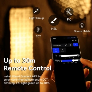 ULANZI 優籃子 VL120C 室內影棚補光燈 8211 RGB款  色彩高還原  120W高亮  RGB  2700-6500K  20700lux  48982001-L074CNA1