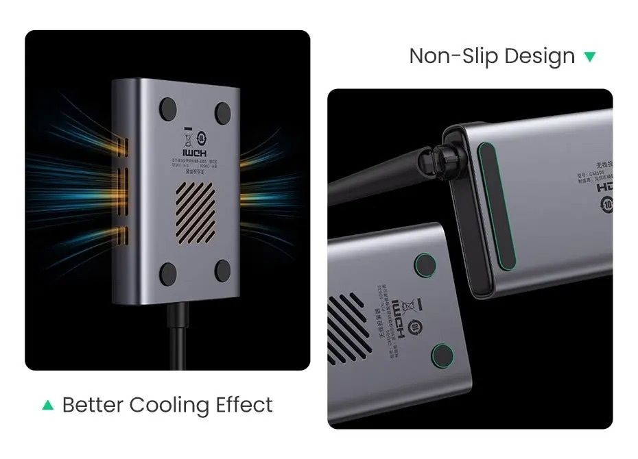 Ugreen 8211 50M 無線 HDMI VGA 延伸器發射器接收器 1080P 60Hz 5GHz 長距離顯示適配器套件  CM506 50633A