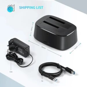 Ugreen 8211 雙槽 USB 30 SATA 底座 2535 HDDSSD 外接硬碟外殼 支持無需電腦的硬碟複製器  CM198 50857