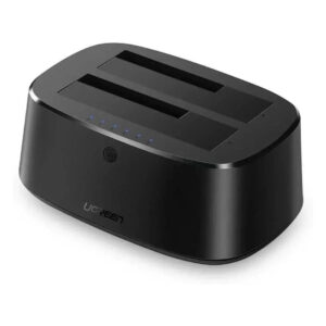 Ugreen 8211 雙槽 USB 30 SATA 底座 2535 HDDSSD 外接硬碟外殼 支持無需電腦的硬碟複製器  CM198 50857