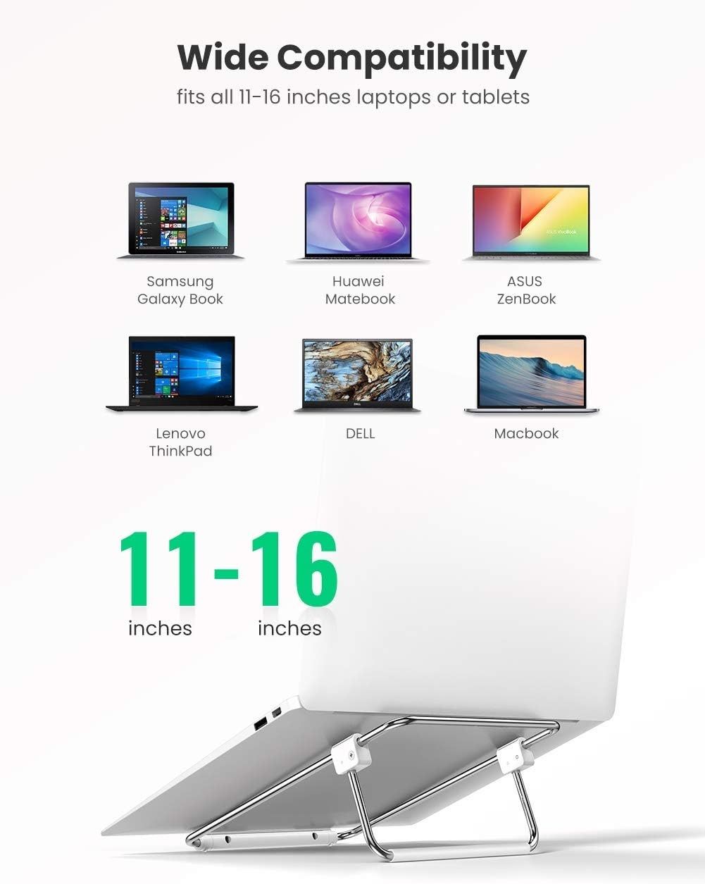 UGREEN 8211 可調式筆記本電腦桌面支架  最大承重達 20KG  個性化高度調整  LP230
