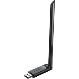 Ugreen AC650 USB WiFi 轉接器 配備 6dBi 天線  24GHz 和 5GHz 雙頻無線轉接器  USB 電腦網路隨身碟  СМ496 90339