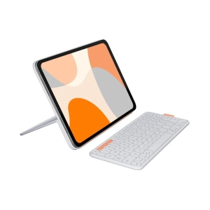 Logitech - Flip Folio iPad 專用 可分離式 藍牙鍵盤保護套 淺灰色 | iPad Pro 11 吋 M4、iPad Air 11 吋 M2 M3、iPad Air 第5代 - 920-013409