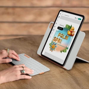 Logitech Flip Folio iPad 專用 可分離式 藍牙鍵盤保護套 淺灰色  iPad Pro 11 吋 M4iPad Air 11 吋 M2 M3iPad Air 第5代 8211 920-013409