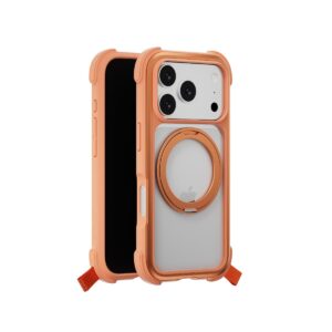 MAGEASY iPhone 17 Pro 8211 Odyssey Stand M 超軍規防摔磁吸支架手機殼支援MagSafe- 珊瑚