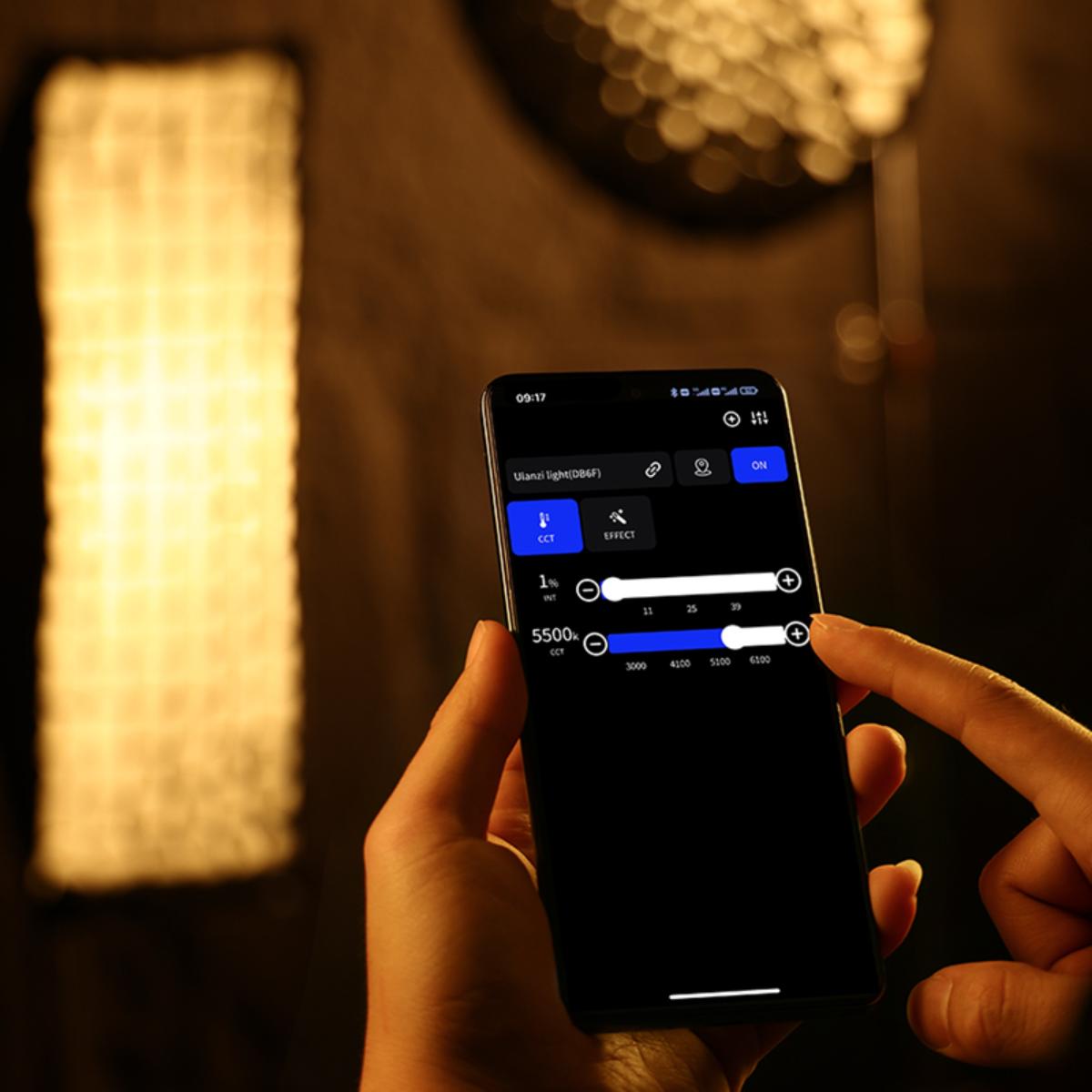 ULANZI - VL200Bi 200W雙色溫攝影燈 - 主燈 | 手機遙控 | COB燈珠 | 2500-6500K | 8320-48300lux | 顯色指數CRI>95 | 需另購電源轉接器 | 48981001-L079CNA1 - Image 9