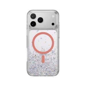 SwitchEasy - Starfield M 星砂防摔手機殼 (MagSafe) for iPhone 17 Pro Max - 透明/珊瑚磁圈