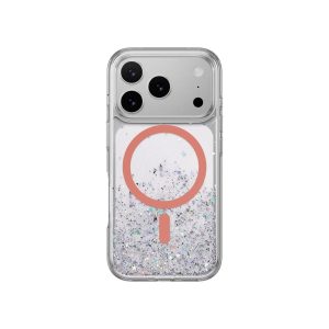 SwitchEasy - Starfield M 星砂防摔手機殼 (MagSafe) for iPhone 17 Pro - 透明/珊瑚磁圈