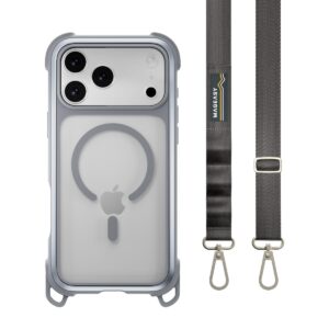 MAGEASY iPhone 1817 Pro Max 8211 Odyssey Strap M 超軍規防摔掛繩手機殼支援MagSafe- 迷霧高冷灰