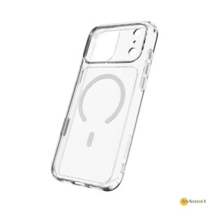 JTLEGEND Hybrid Cushion Mag 減震防摔晶透抗黃防霧化磁吸保護殼 iPhone 17 Pro Max 8211 透明加白色磁吸環 四角內建壓力分散氣墊 N52 強勁磁吸 鏡頭保護