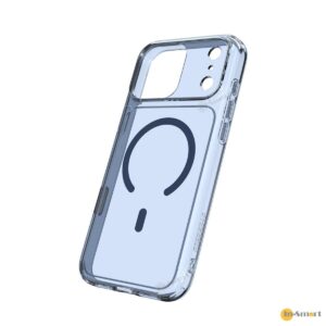 JTLEGEND Hybrid Cushion Mag 減震防摔晶透抗黃防霧化磁吸保護殼 iPhone 17 Pro Max 8211 透明藍 四角內建壓力分散氣墊 N52 強勁磁吸 鏡頭保護