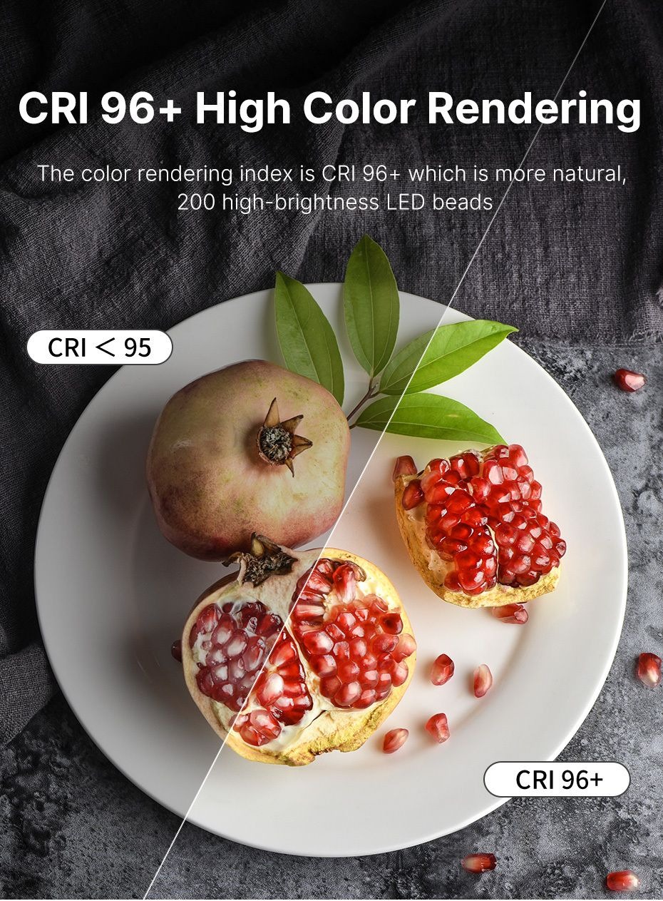 ULANZI 8211 優籃子 U200 手持環形補光攝影支架 8211 黑色  可反向充電  CRI96高顯色性  48549001-2245