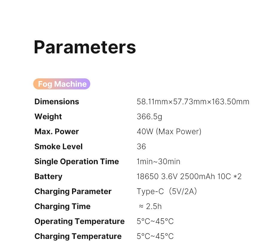 ULANZI 8211 FM01 手提影視煙霧機 8211 黑色  遠端遙控  多樣化轉接口  49119001-R001
