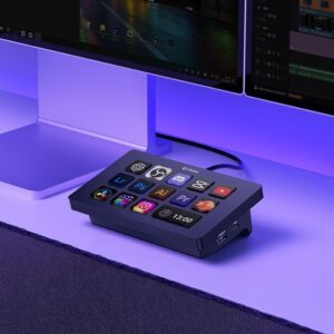 ULANZI 優籃子 D200H 7合1拓展塢桌面控制器 8211 黑色 全場景預設 個性化DIY 高效辦公AI大全 51642001-A044