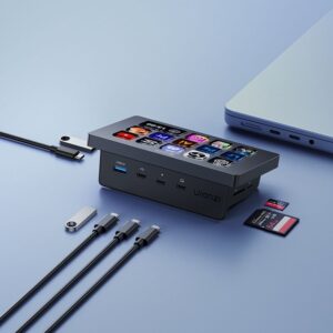 ULANZI 優籃子 D200H 7合1拓展塢桌面控制器 8211 黑色 全場景預設 個性化DIY 高效辦公AI大全 51642001-A044