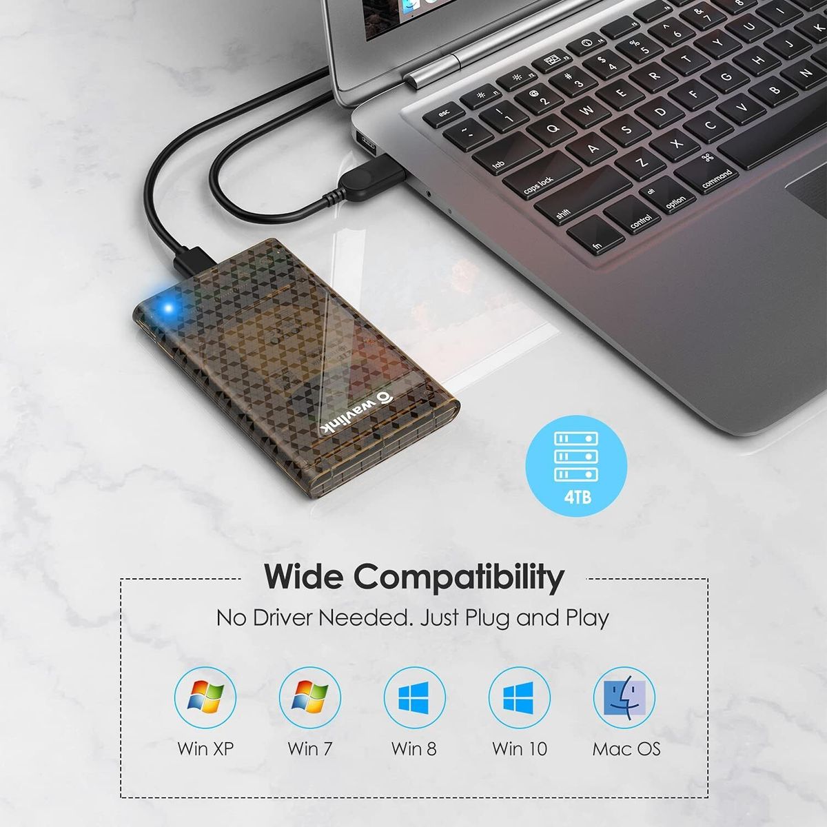 Alternative view of WAVLINK - 2.5" SATA 移動硬盤盒 USB 3.0 ST239 Pro