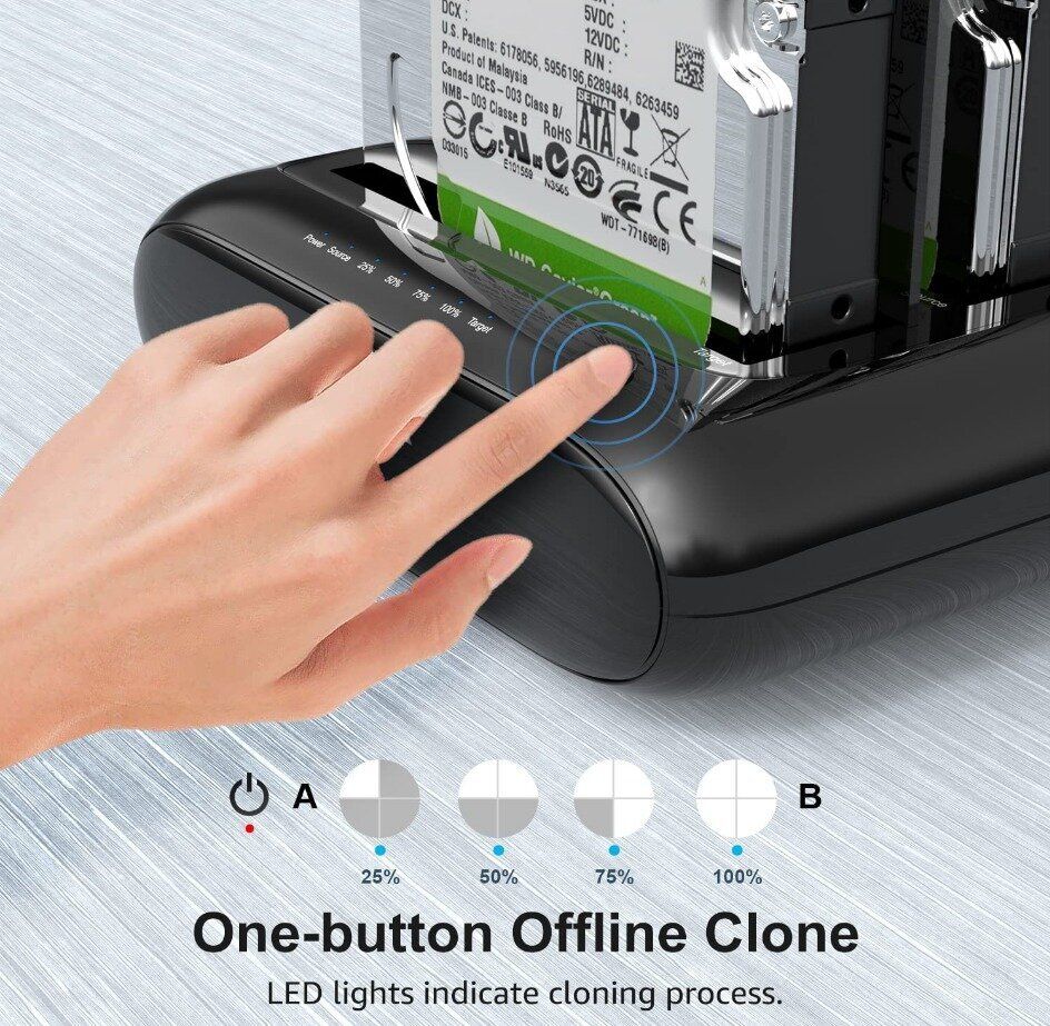 WAVLINK - WL-ST341U 雙槽外置硬碟 擴充器 USB-C/A 3.0 Dual Bay HDD Docking Station (原裝行貨 一年保養) - Image 4