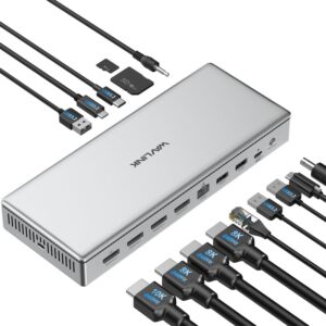 WAVLINK - 15合1 DisplayLink 擴展器 四顯示 4K@60Hz 4x DP 100W PD SD4.0 讀卡器 2.5Gbps UG75PD1-4D2