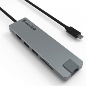 WAVLINK - 4K HDMI USB-C 擴充器 Gigabit LAN, SD MicroSD讀卡器, USB-C PD充電 Macbook USB3.0 USB2.0 hub UHP3409 原裝行貨 一年保養