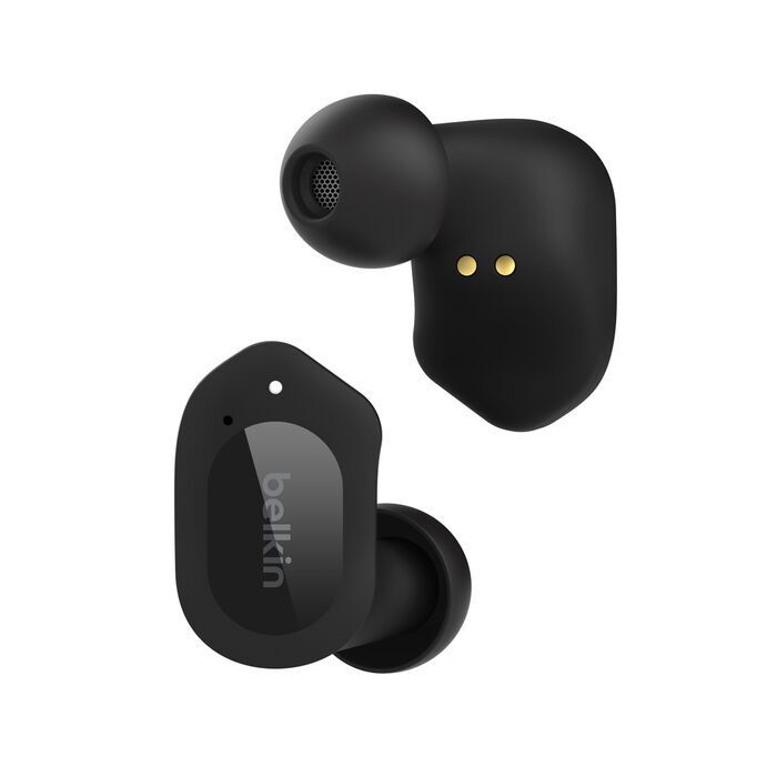 Belkin SOUNDFORM Play 真無線藍牙耳機 黑色 三種 EQ 預設 38 小時的高品質聆聽 IPX5 級防汗防濺水 AUC005BTBK