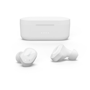 Belkin SOUNDFORM Play 真無線藍牙耳機 白色  三種 EQ 預設  38 小時的高品質聆聽  IPX5 級防汗防濺水  AUC005BTWH
