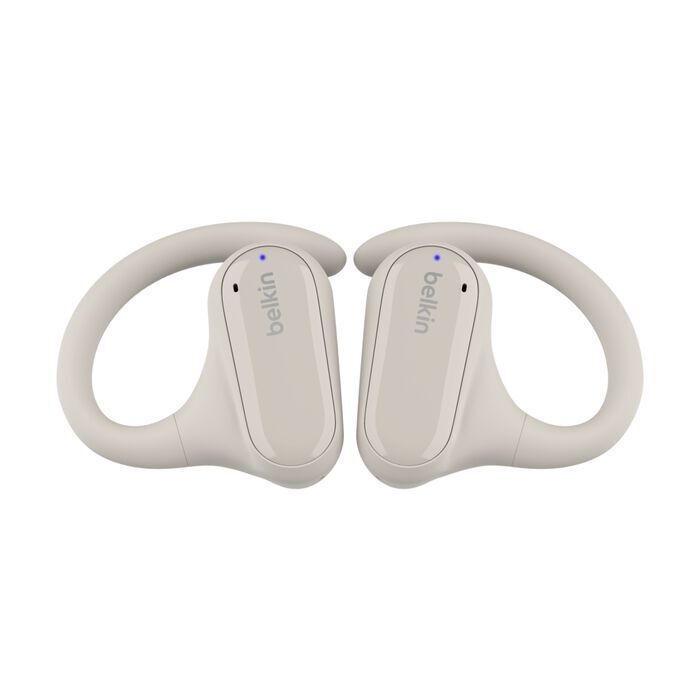 Belkin SoundForm ClearFit 開放式無線耳塞 沙色 142 毫米驅動單體 IPX5 等級防汗防濺水功能 開放式耳機設計 AUC013BTSA