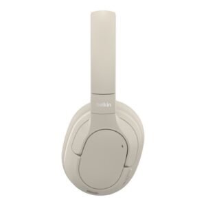 Belkin SOUNDFORM Isolate 頭戴式無線降噪耳機 沙色 舒適的 CloudCushion 材料 混合式主動降噪 BT54 AUD008-SA