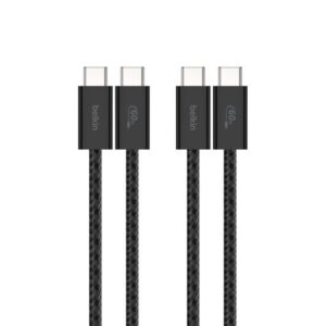Belkin 8211 BOOSTCHARGE USB-C 至 USB-C 連接線 60W 2條裝  15m5 ft 黑色  CAB018QC05BK2PK
