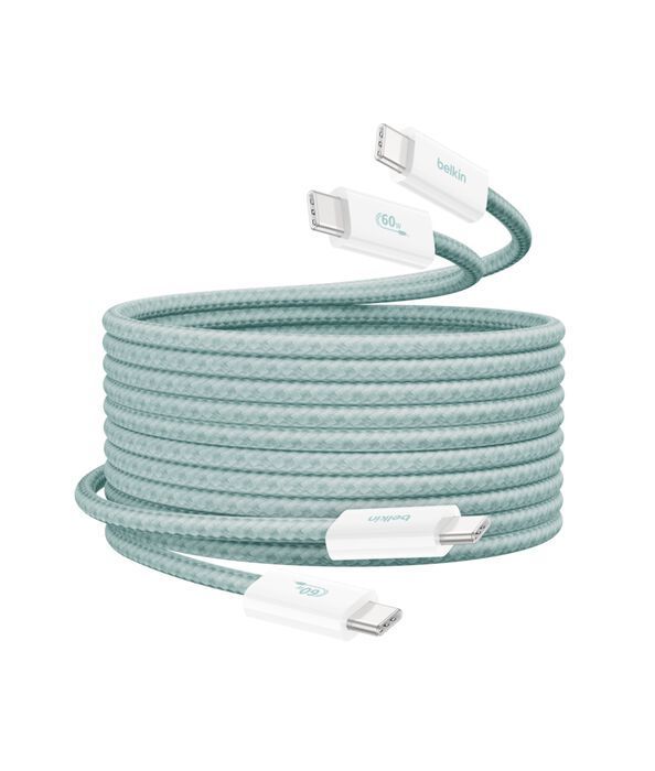 Belkin 8211 BOOSTCHARGE USB-C 至 USB-C 連接線 60W 2條裝 15m5 ft 綠色 CAB018QC05GR2PK