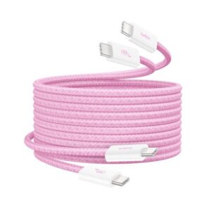 Belkin 8211 BOOSTCHARGE USB-C 至 USB-C 連接線 60W 2條裝 15m5 ft 粉色 CAB018QC05PK2PK