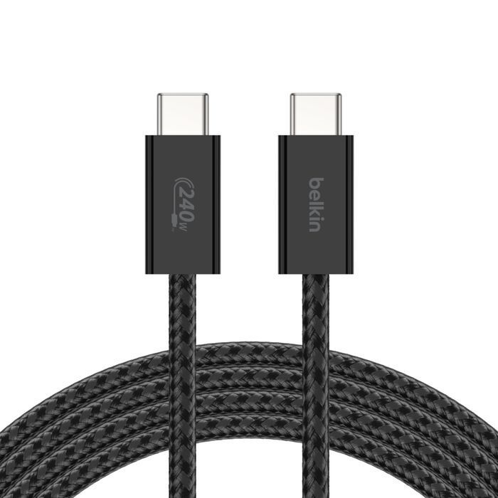 Belkin 8211 BOOSTCHARGE USB-C 至 USB-C 連接線 240W 2條裝 黑色 15m5 ft CAB019qc05BK2PK