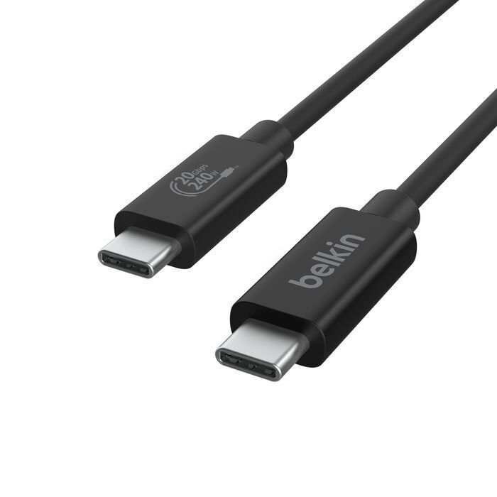 Belkin 8211 Connect USB4 20Gbps高速數據傳輸充電線 240W 20Gbps 12m INZ004bt12MBK
