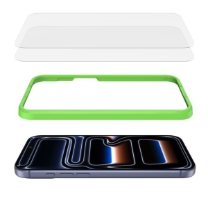 Belkin ScreenForce 強化玻璃螢幕保護貼 for iPhone 17 Pro Max 2入包裝  一盒兩張 附送對位安裝托架  OVA227fq