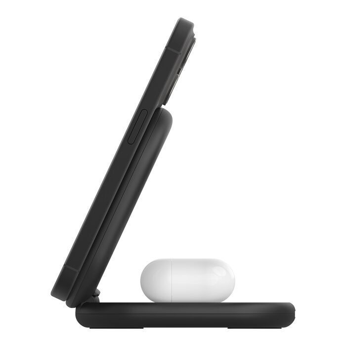 Belkin 8211 BoostCharge 2 合 1 Qi2 磁吸可摺疊無線充電器 15W 8211 黑色 WIZ028qcBK