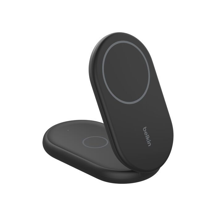 Belkin 8211 BoostCharge 2 合 1 Qi2 磁吸可摺疊無線充電器 15W 8211 黑色 WIZ028qcBK