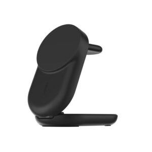 Belkin UltraCharge 3合1可摺疊磁性充電器 Qi2 25W 圓形 黑色  WIZ037MYBK