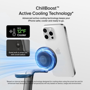 Belkin UltraCharge Pro 3合1磁性充電座 Qi2 25W 黑色  ChillBoost 主動冷卻技術  WIZ040MYCH