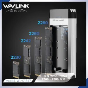 WAVLINK 8211 雙 M2 SSD 外接盒 離線 Clone Max 10 Gbps 資料傳輸 備份好幫手 WL-ST347
